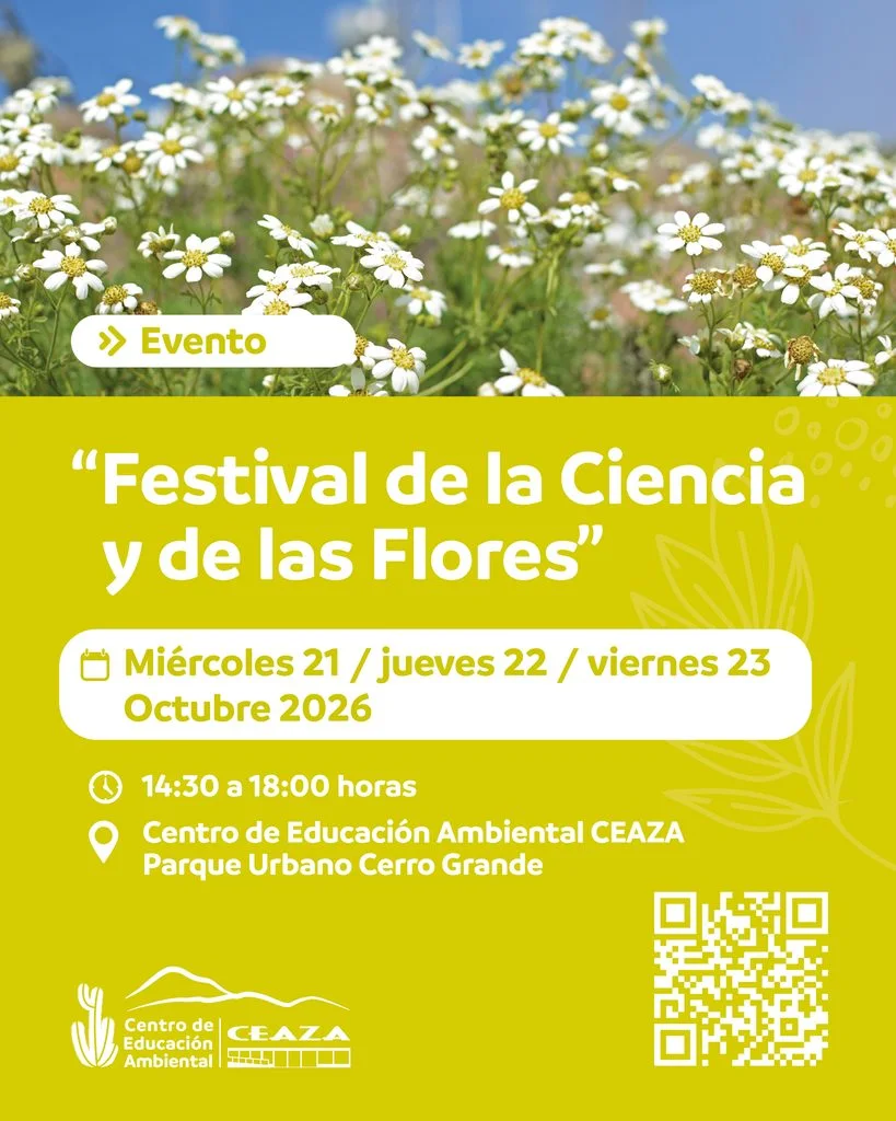 Afiche de Festival de la Ciencia y de las Flores · CEAZA