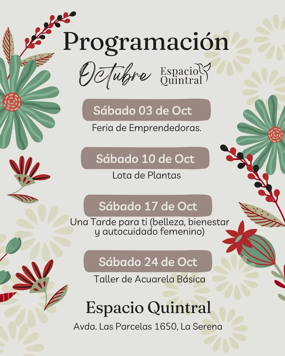 Afiche de Taller de Acuarela Básica · Espacio Quintral