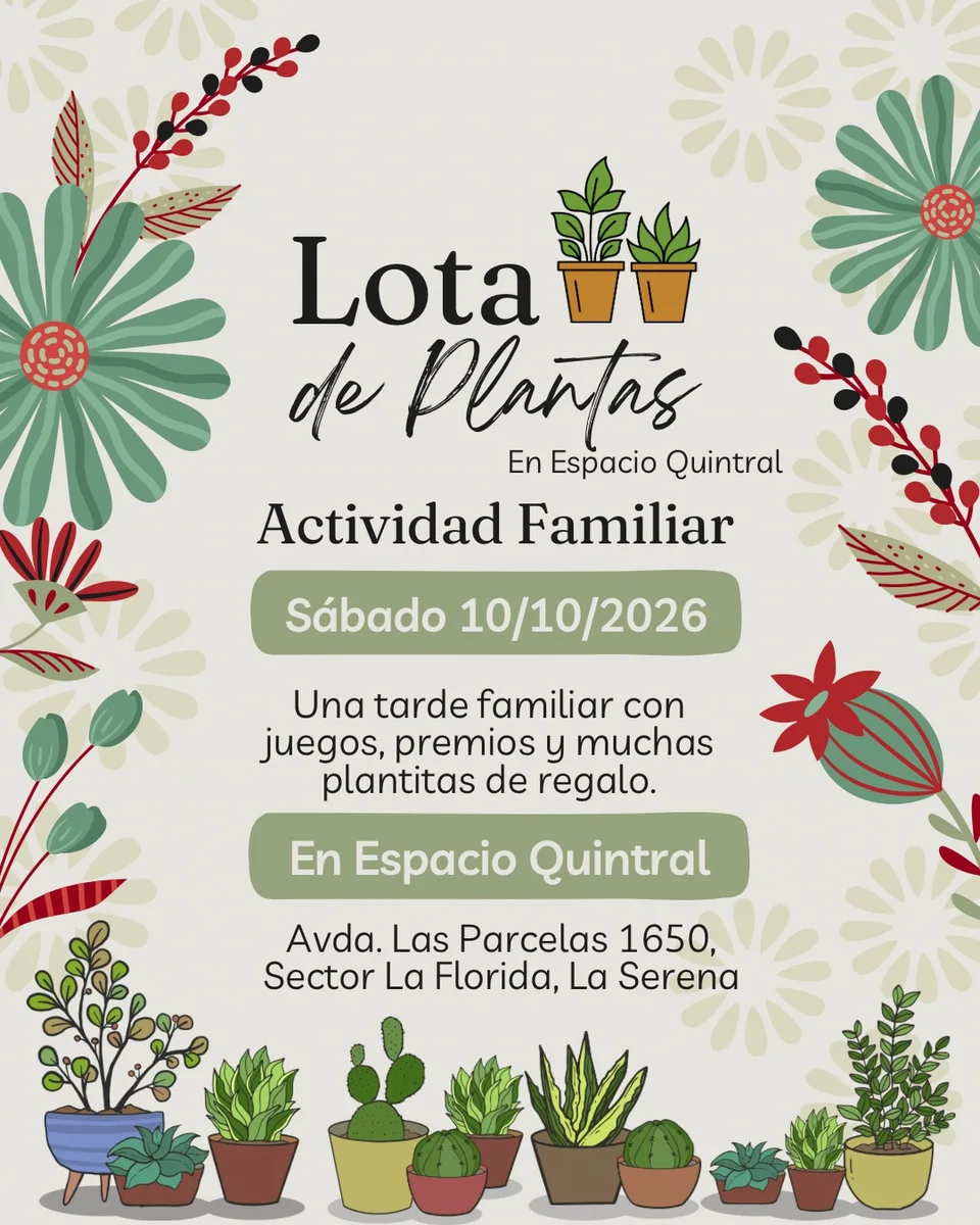 Afiche de Lota de Plantas · Espacio Quintral