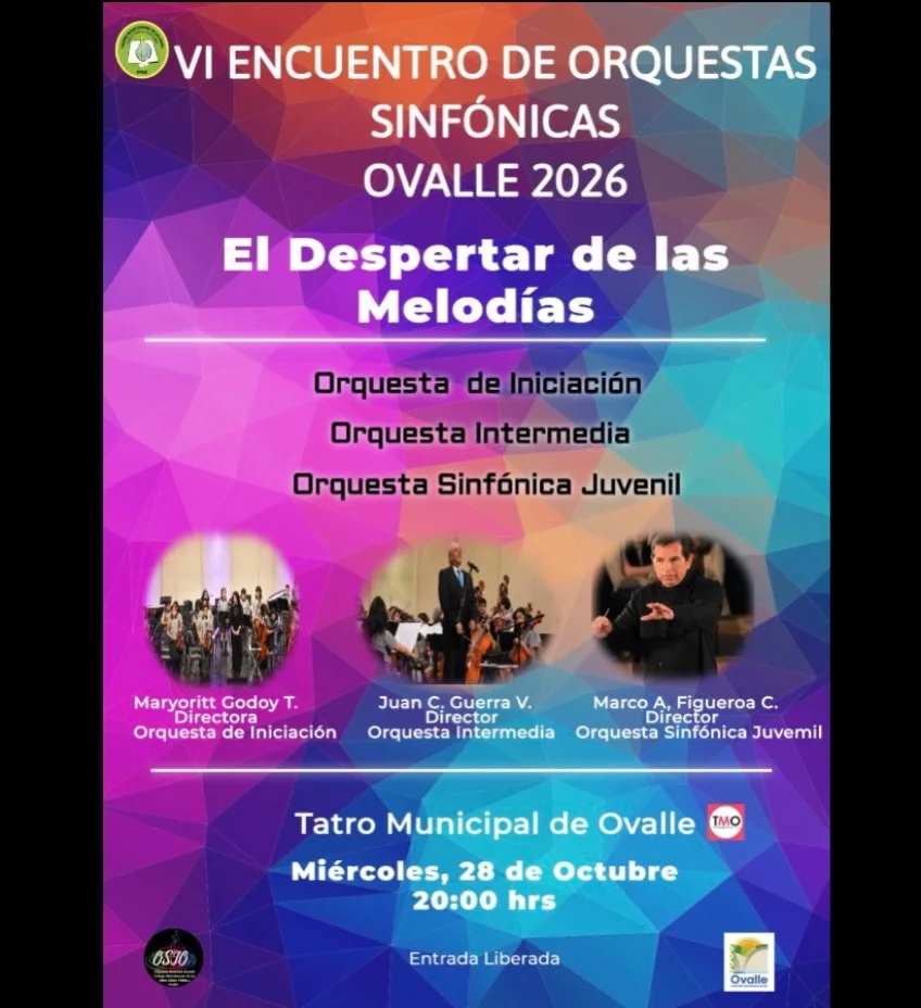 Afiche de VI Encuentro de Orquestas Sinfónicas · El Despertar de las Melodías