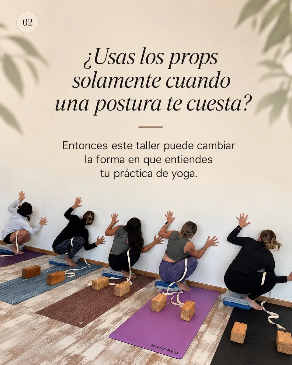 Laboratorio de Asanas con Props · exploración de apoyos en yoga
