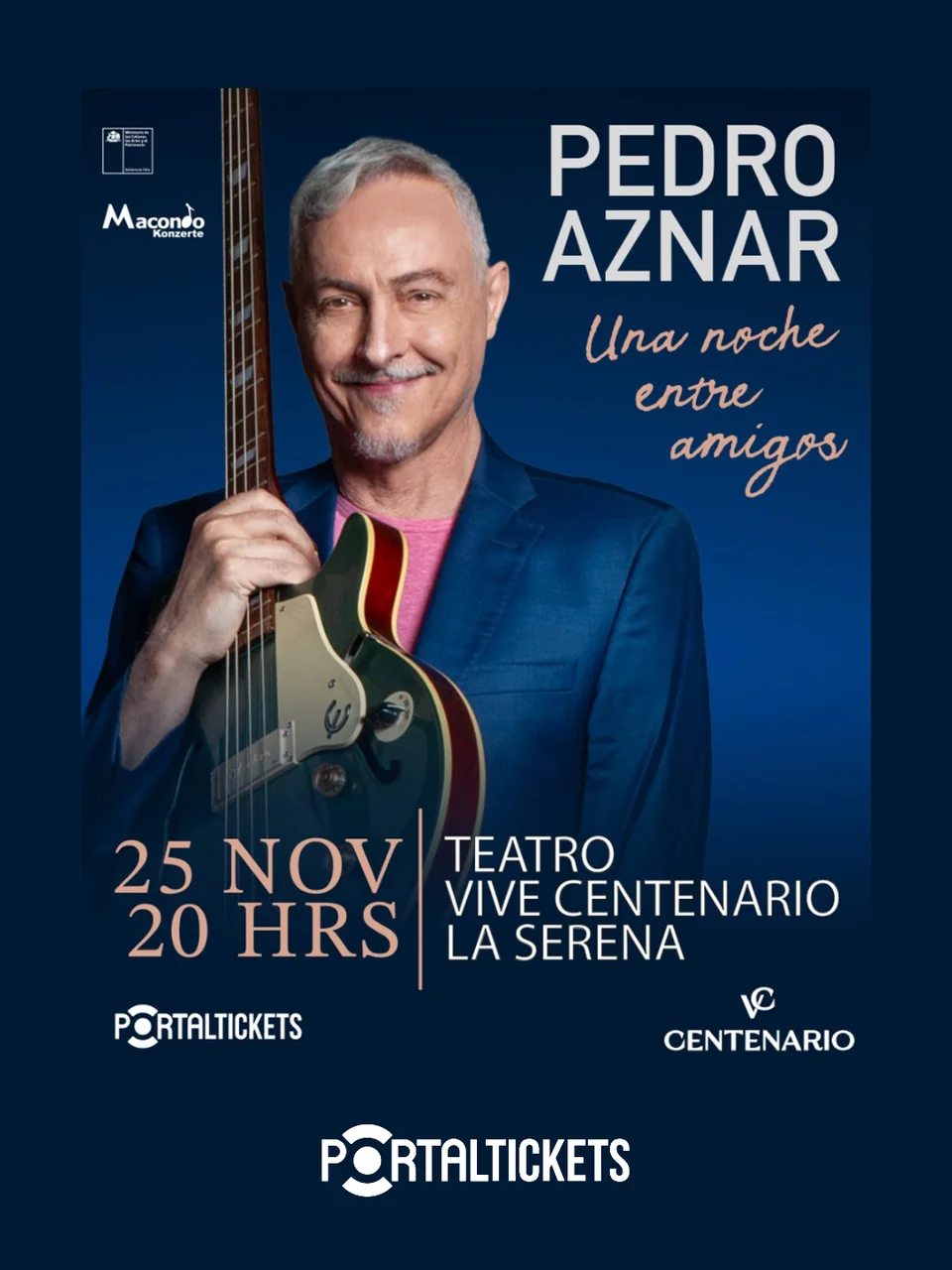 Afiche de Pedro Aznar · Una noche entre amigos