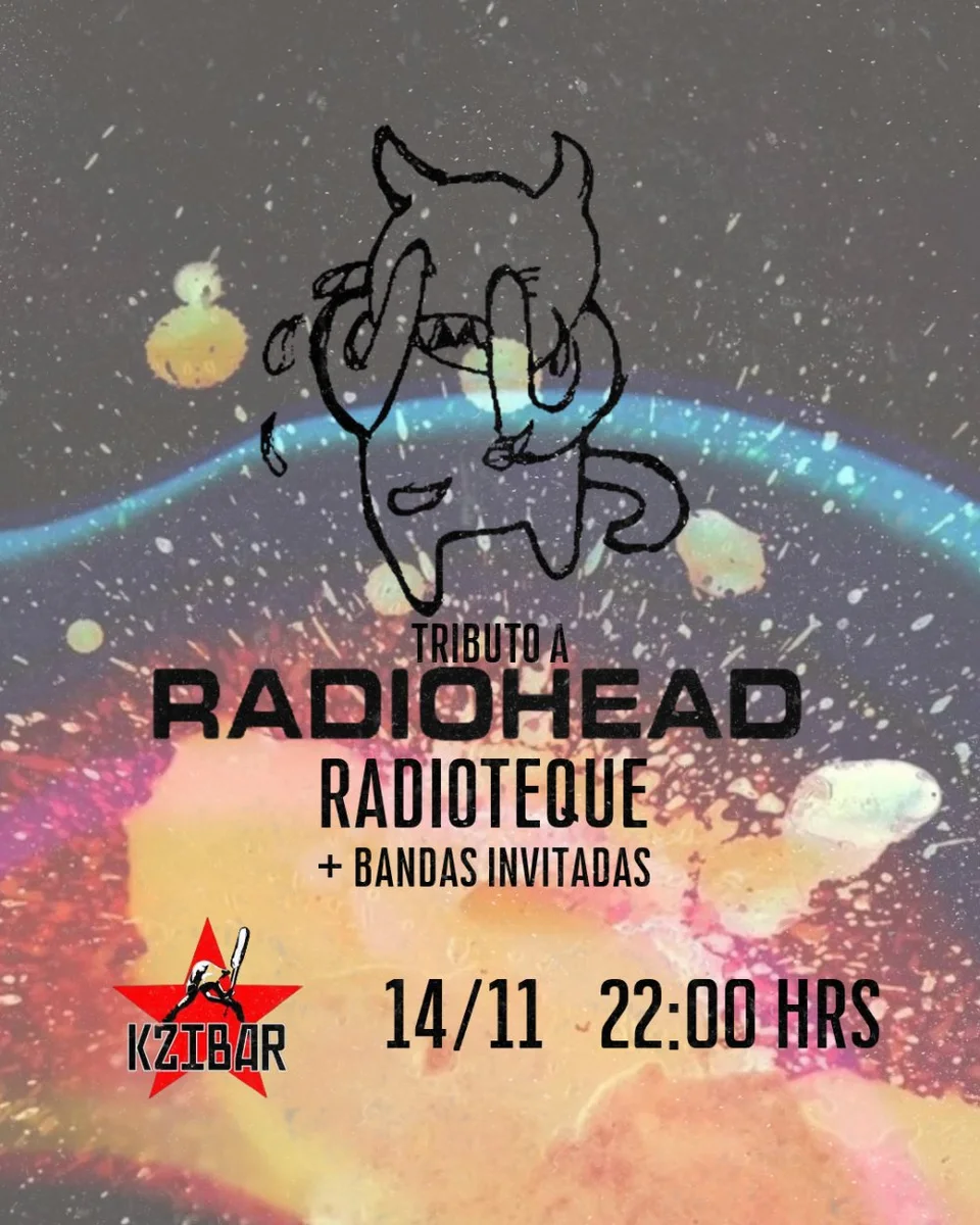 Afiche de Radioteque · tributo a Radiohead en Kzi Bar