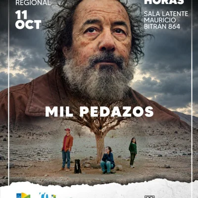 Afiche: Itinerancia de cine regional · Mil Pedazos