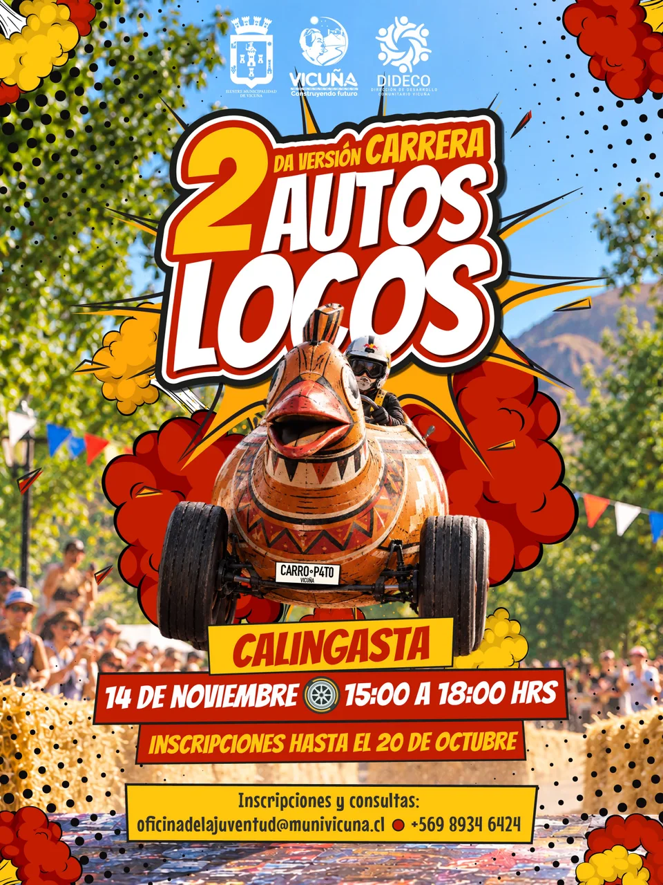 Afiche de 2ª Carrera Autos Locos · Calingasta