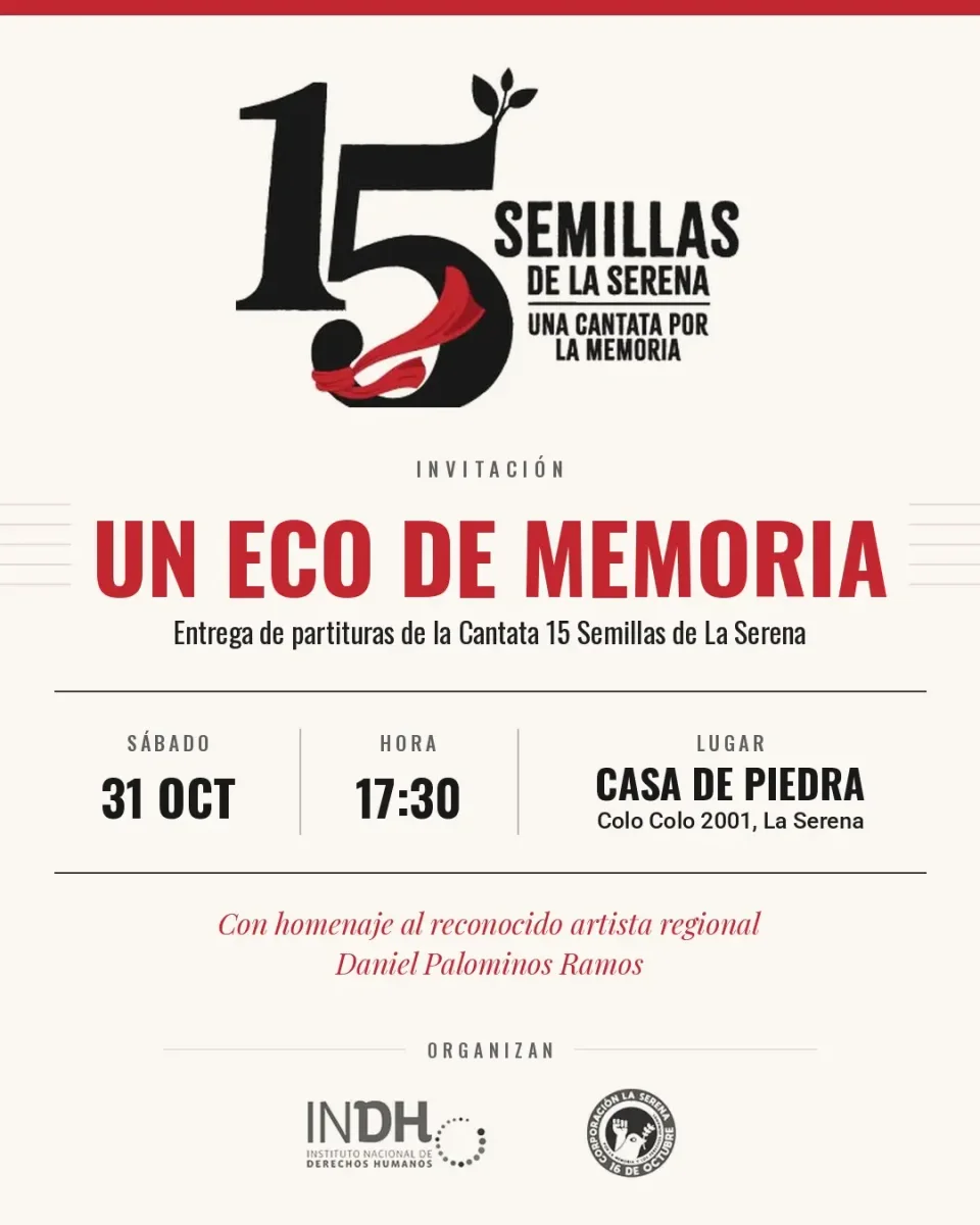 Afiche de Un Eco de Memoria · Cantata 15 Semillas