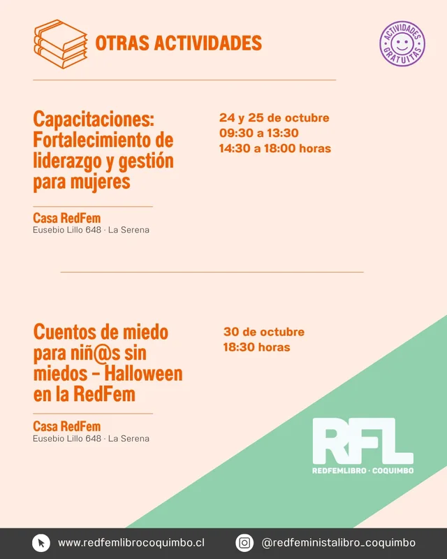 Afiche de Fortalecimiento de liderazgo y gestión para mujeres