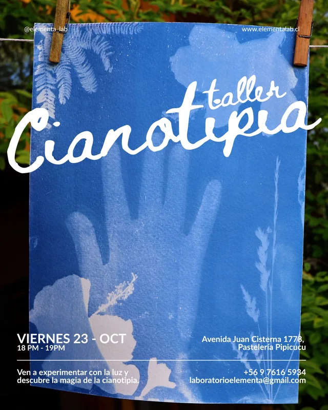Afiche: Taller introductorio de cianotipia
