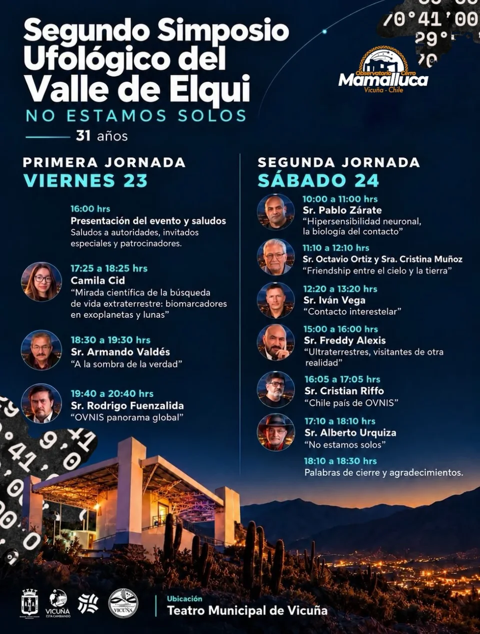 Afiche de Simposio Internacional de Ufología · sábado