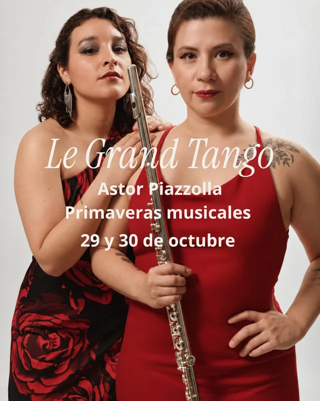 Afiche: Le Grand Tango · Dúo Piazzollamente