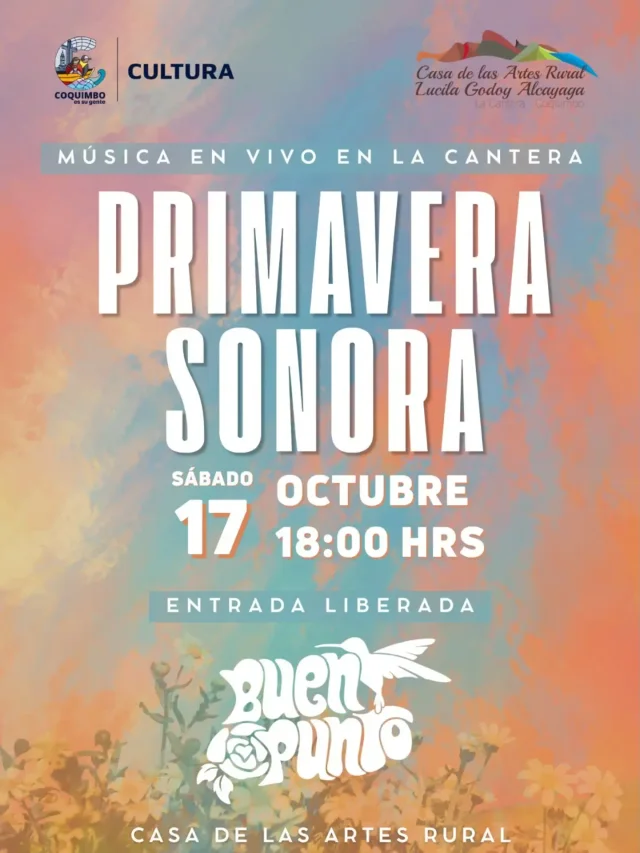 Afiche: Primavera Sonora · Buen Punto en Casa de las Artes Rural