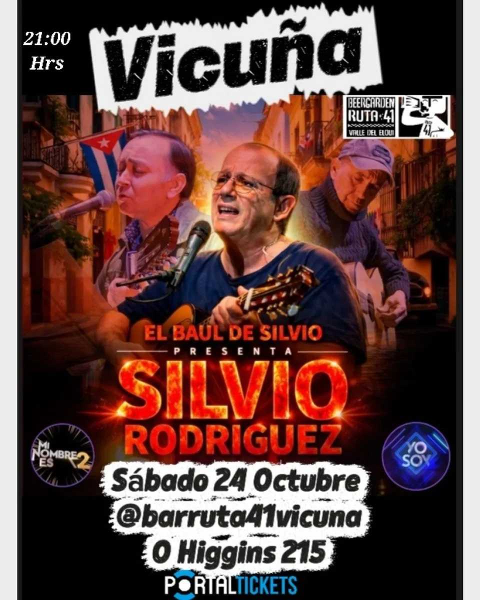 Afiche de El Baúl de Silvio · Tributo a Silvio Rodríguez