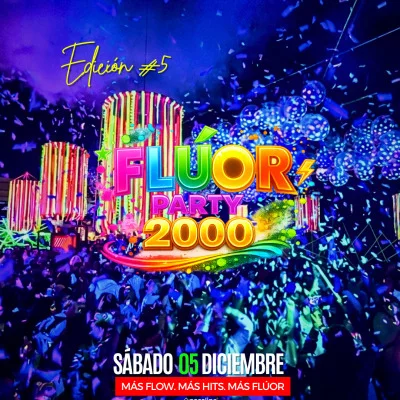 Afiche de Flúor Party · edición 5 · diciembre