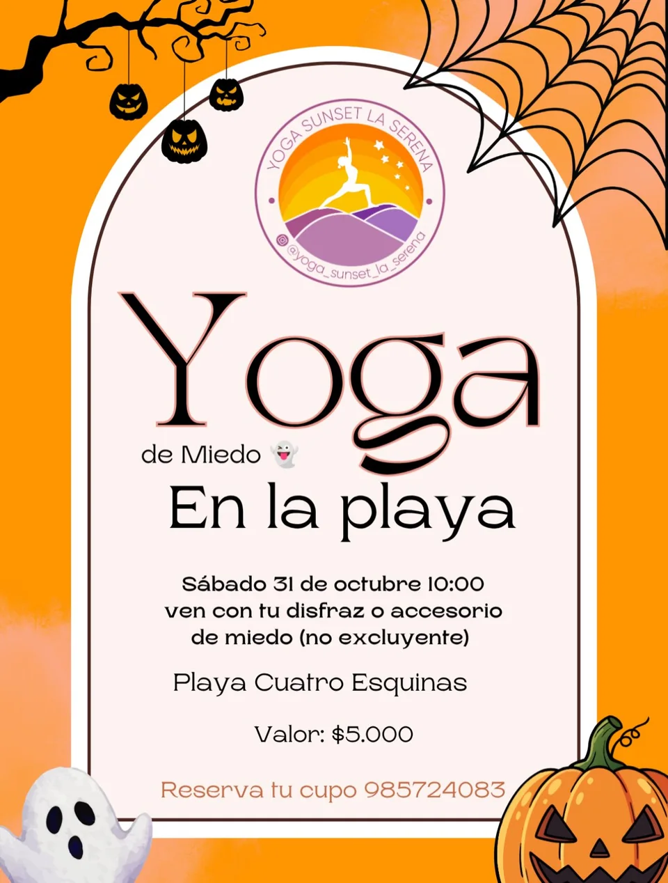 Afiche de Yoga de miedo en la playa