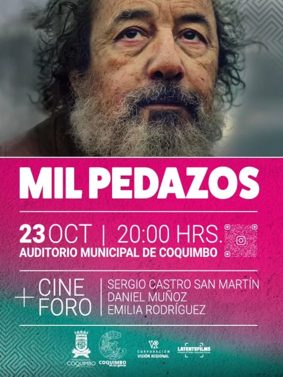 Afiche de Mil Pedazos · función y cine foro FECILS en Coquimbo