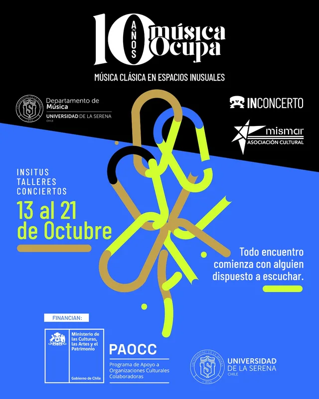 Afiche de Estudiantes ULS e InConcerto en La Herradura · Música Ocupa