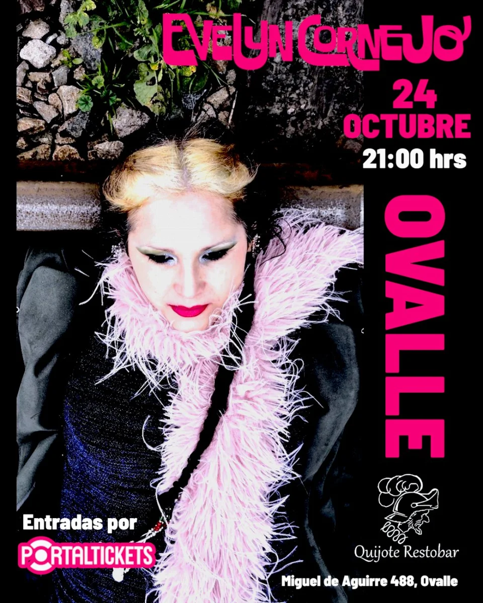 Afiche de Evelyn Cornejo · Quijote Restobar