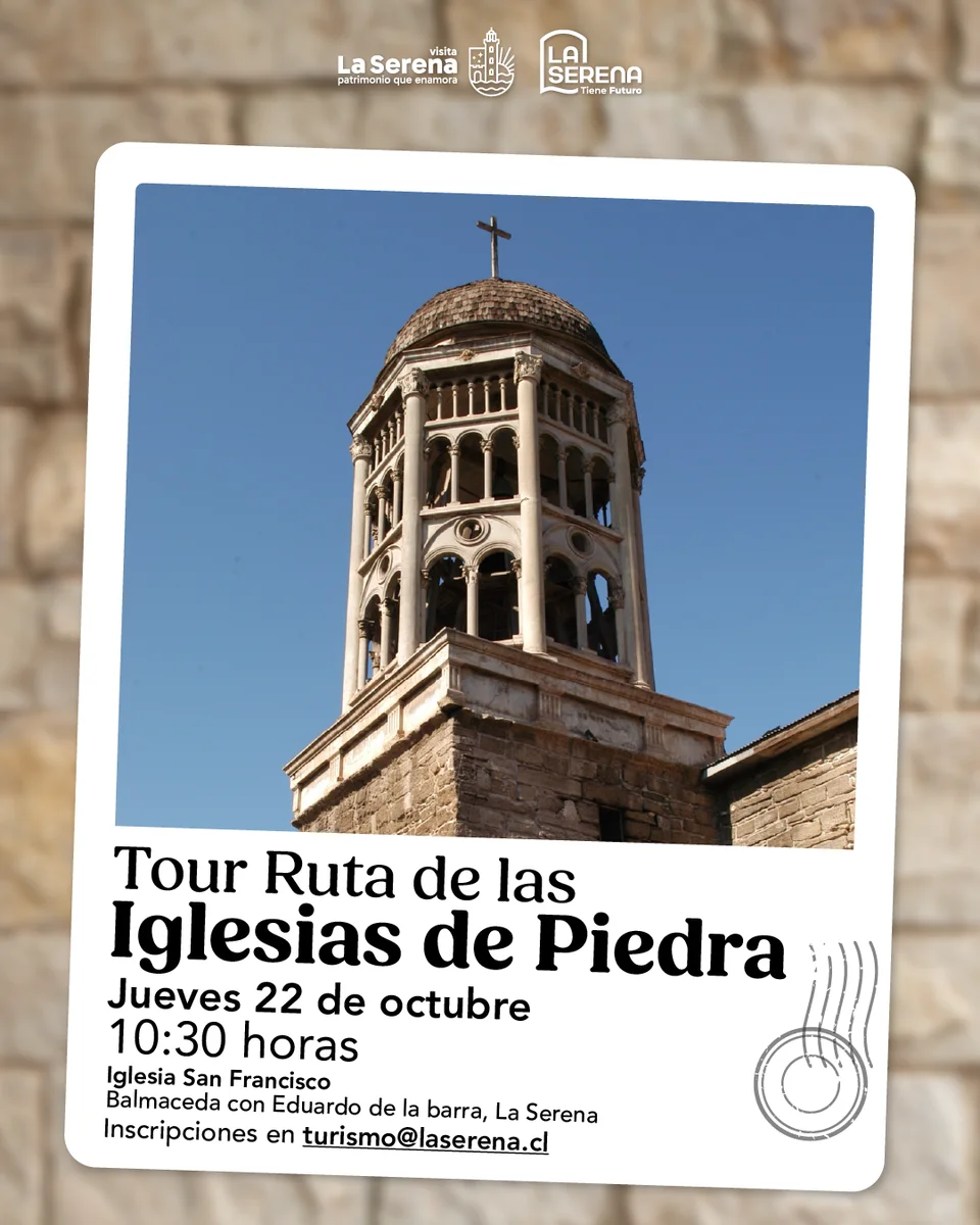 Afiche de Ruta Iglesias de Piedra · recorrido patrimonial