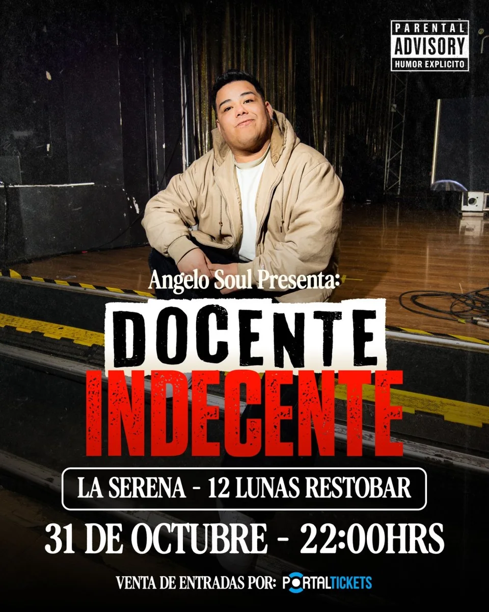 Afiche de Ángelo Soul · Docente Indecente