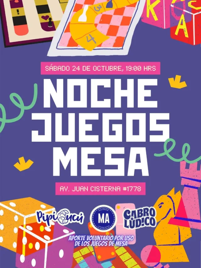 Afiche de Noche Lúdica Halloween