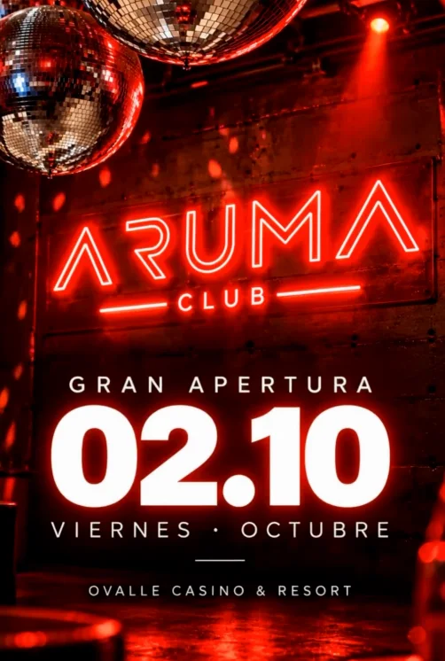 Afiche de Gran apertura de Club ARUMA