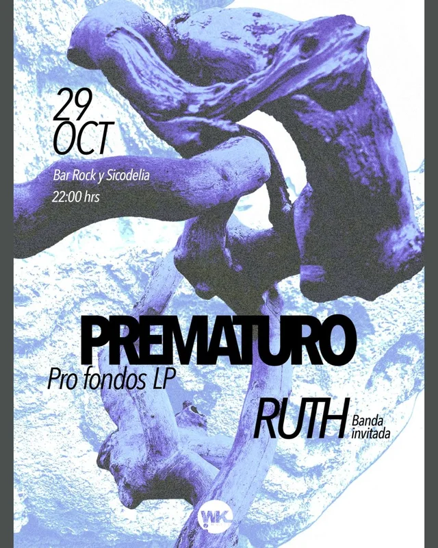 Afiche: Prematuro · Pro fondos LP, con Ruth